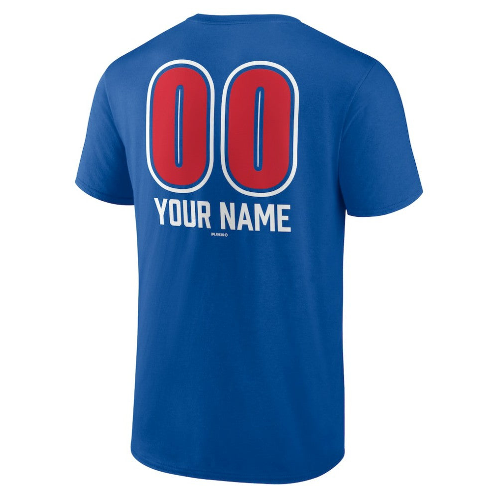 Chicago Cubs Personalized Name & Number Fastball T-Shirt - Royal