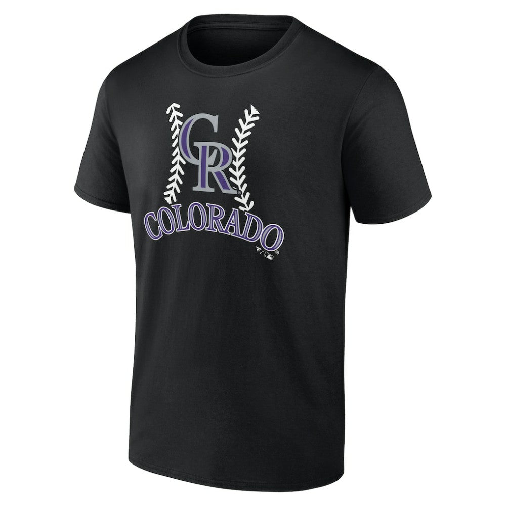 Colorado Rockies Personalized Name & Number Fastball T-Shirt - Black