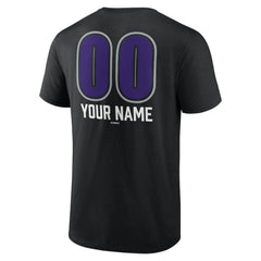 Colorado Rockies Personalized Name & Number Fastball T-Shirt - Black