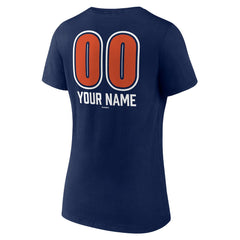 Houston Astros Women's Personalized Name & Number Fastball V-Neck T-Shirt - Navy