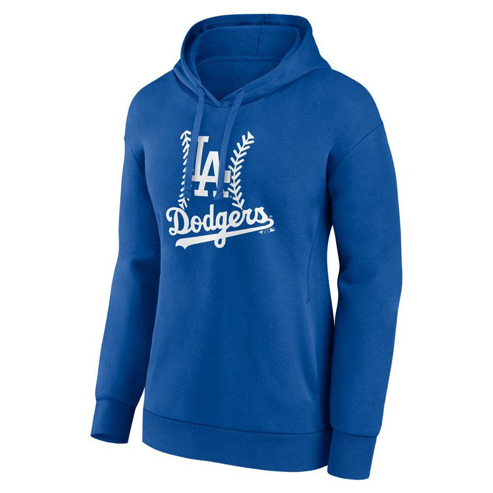 Los Angeles Dodgers Women's Personalized Name & Number Fastball Pullover Hoodie - Royal