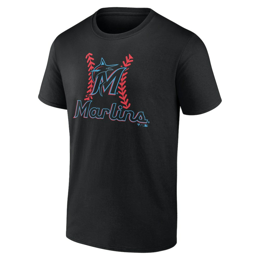 Miami Marlins Personalized Name & Number Fastball T-Shirt - Black