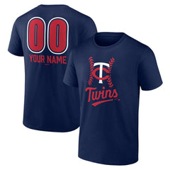 Minnesota Twins Personalized Name & Number Fastball T-Shirt - Navy