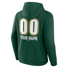 Athletics Personalized Name & Number Fastball Pullover Hoodie - Green