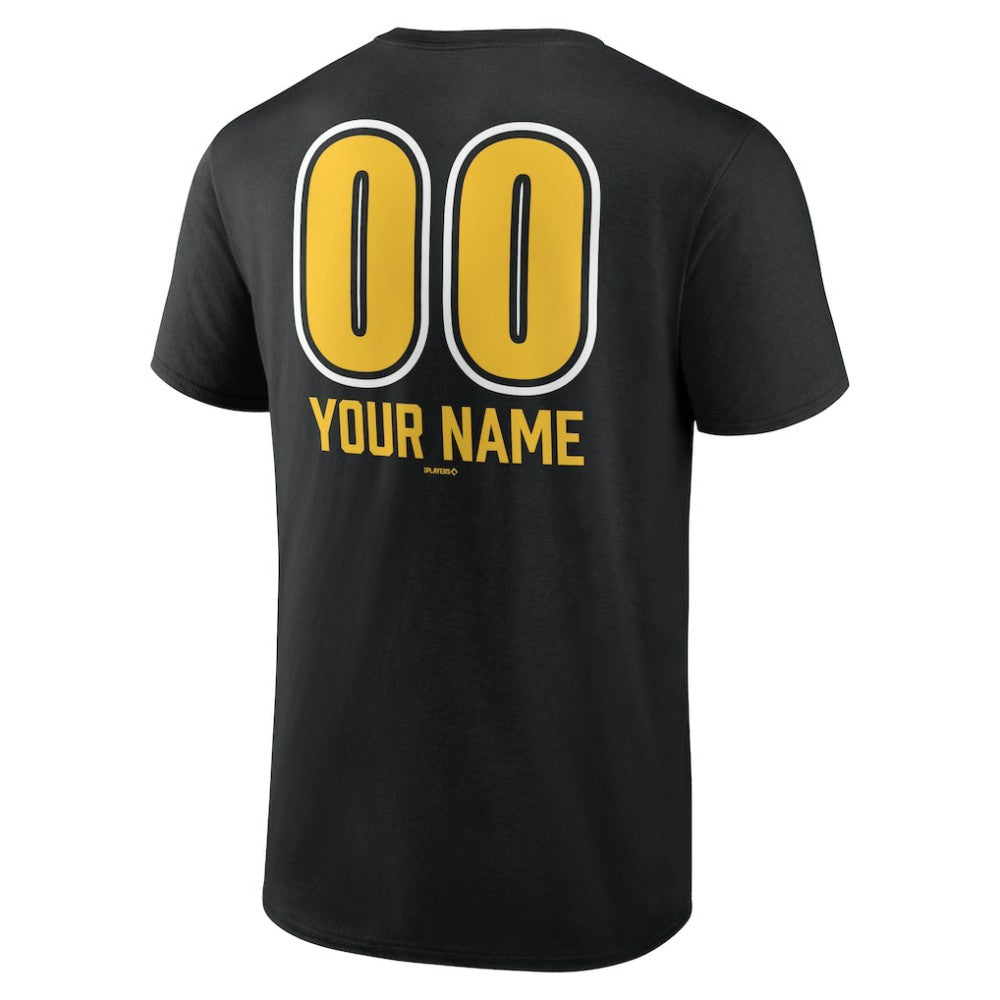 Pittsburgh Pirates Personalized Name & Number Fastball T-Shirt - Black