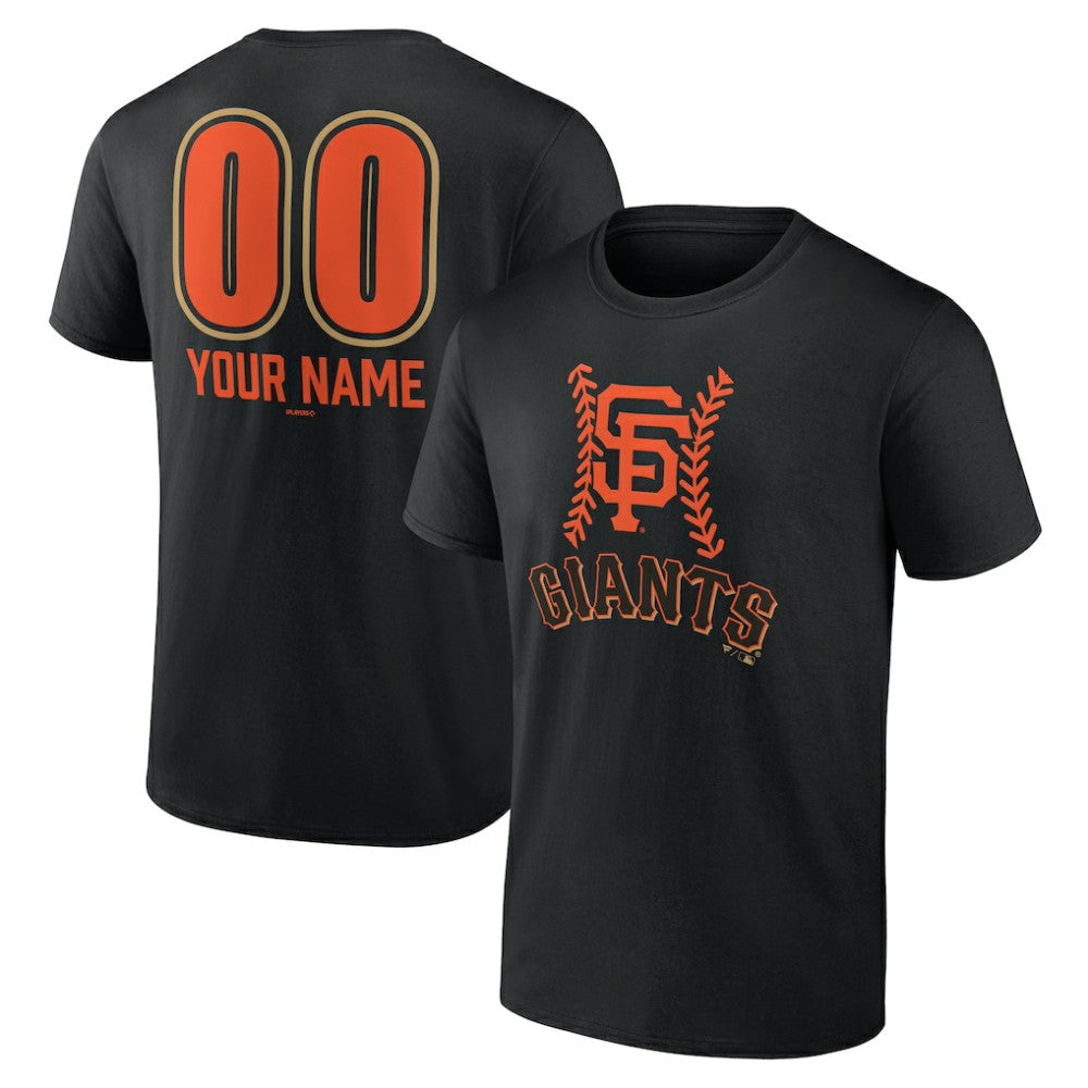 San Francisco Giants Personalized Name & Number Fastball T-Shirt - Black