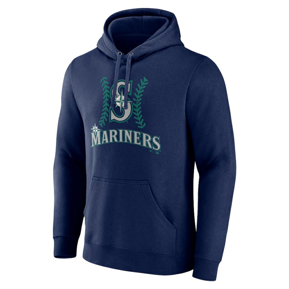Seattle Mariners Personalized Name & Number Fastball Pullover Hoodie - Navy