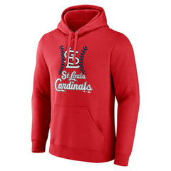 St. Louis Cardinals Personalized Name & Number Fastball Pullover Hoodie - Red