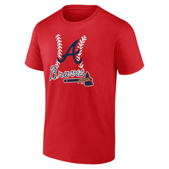 Atlanta Braves Personalized Name & Number Fastball T-Shirt - Red