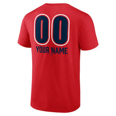 Atlanta Braves Personalized Name & Number Fastball T-Shirt - Red