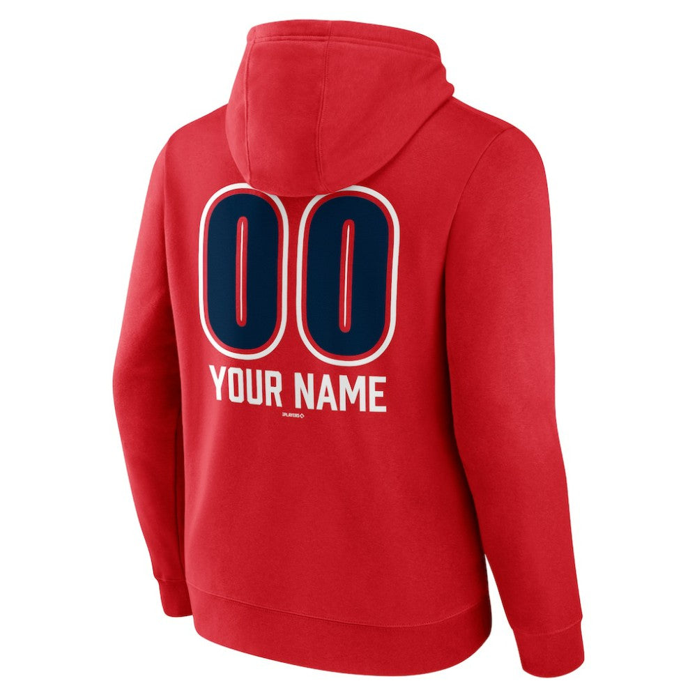 Boston Red Sox Personalized Name & Number Fastball Pullover Hoodie - Red