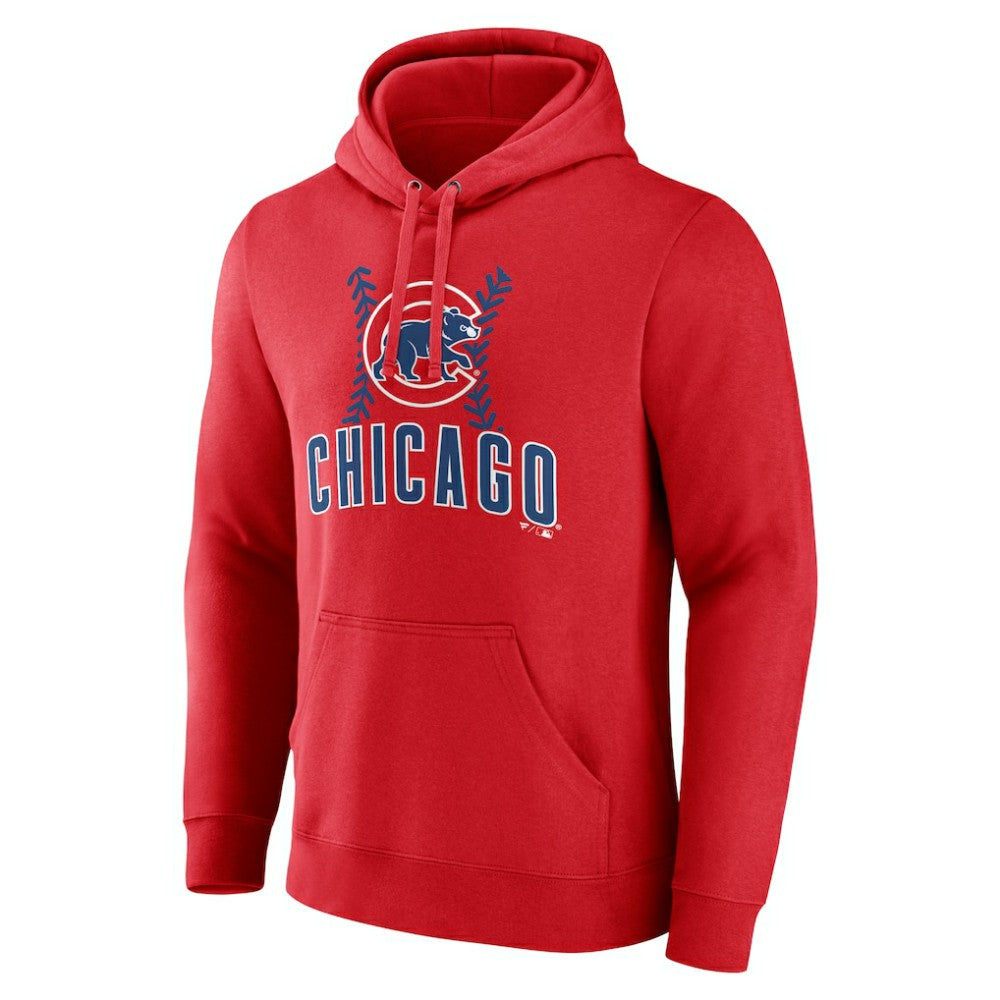 Chicago Cubs Personalized Name & Number Fastball Pullover Hoodie - Red