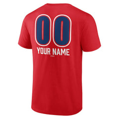 Chicago Cubs Personalized Name & Number Fastball T-Shirt - Red