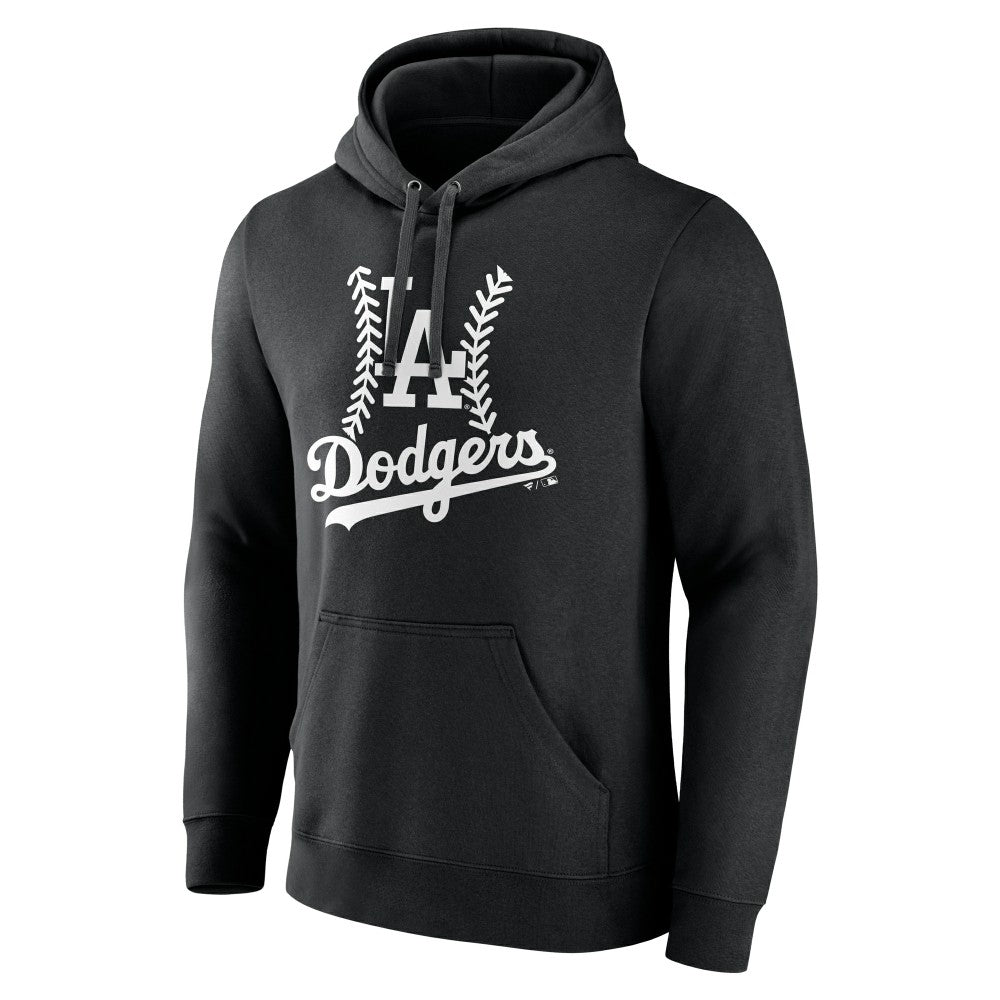 Los Angeles Dodgers Personalized Name & Number Fastball Pullover Hoodie - Black