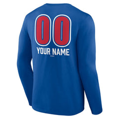 Philadelphia Phillies Personalized Name & Number Fastball Long Sleeve T-Shirt - Royal
