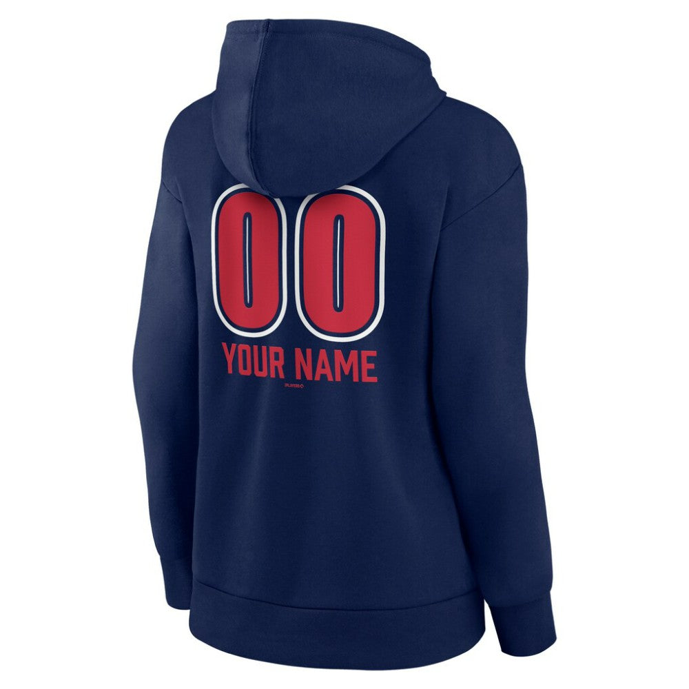 St. Louis Cardinals Women's Personalized Name & Number Fastball Pullover Hoodie - Navy