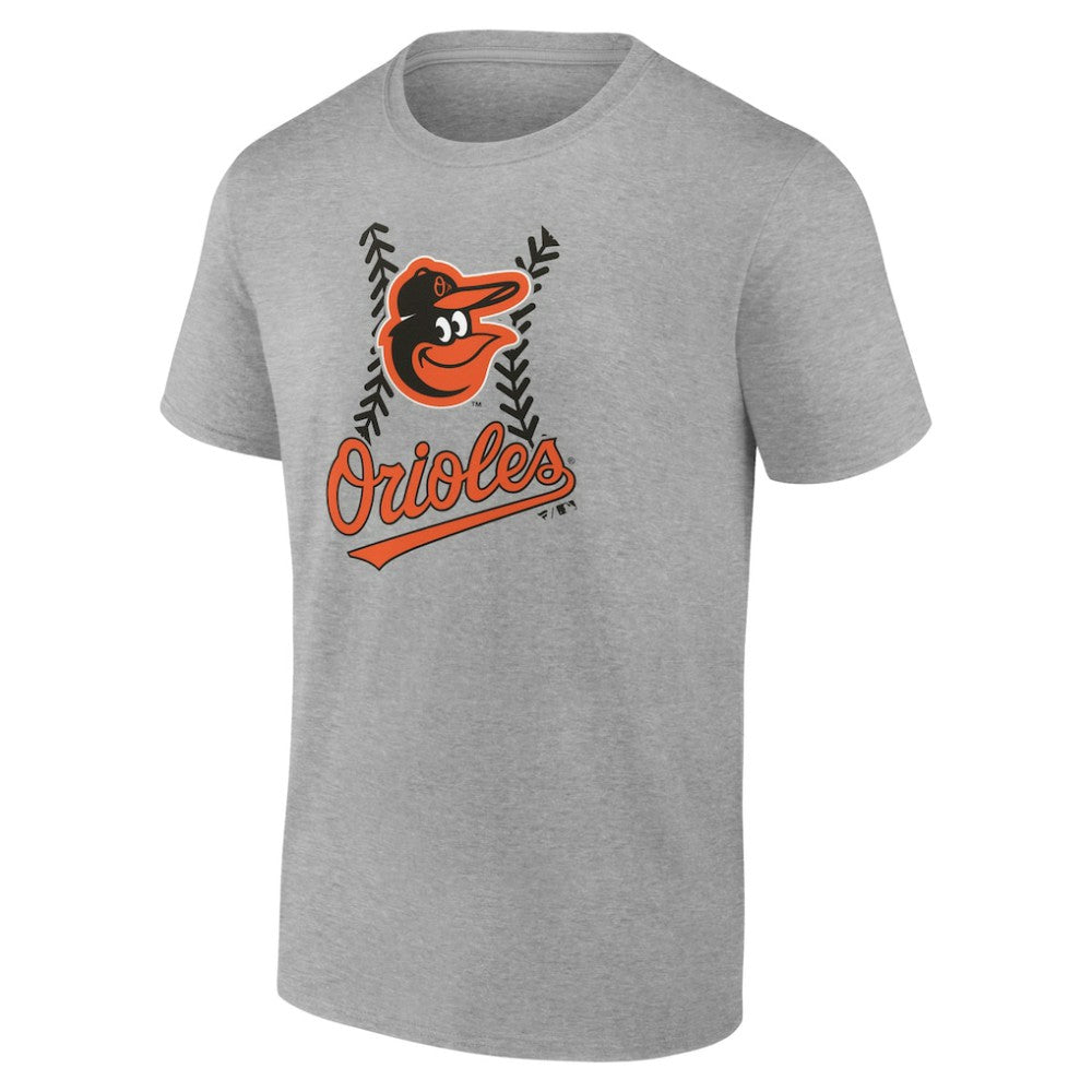 Baltimore Orioles Personalized Name & Number Fastball T-Shirt - Heather Gray
