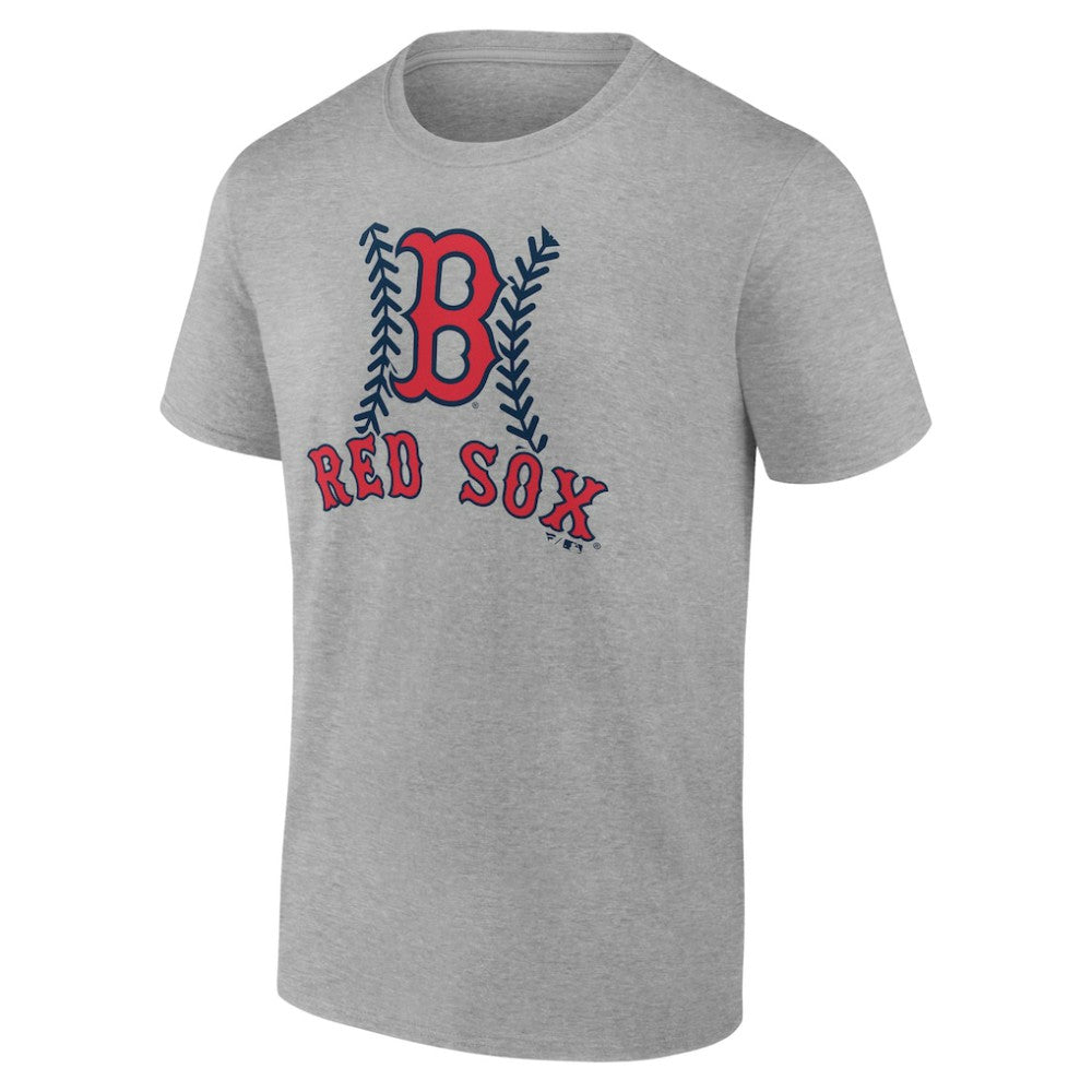 Boston Red Sox Personalized Name & Number Fastball T-Shirt - Heather Gray