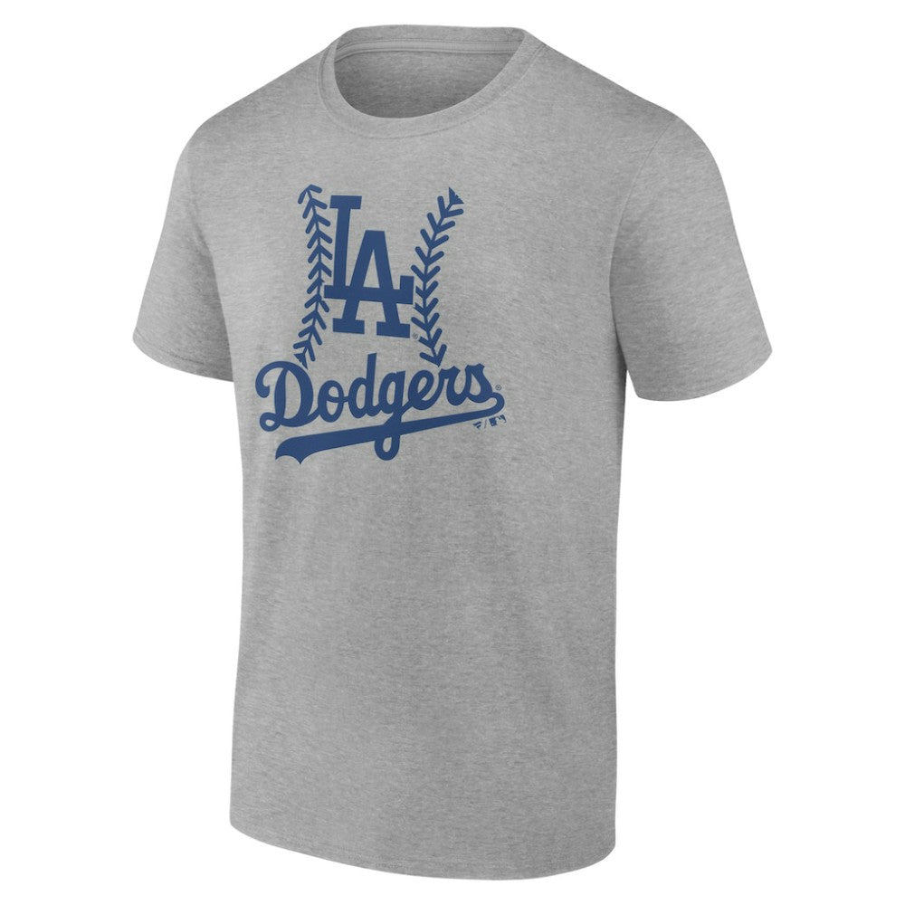 Los Angeles Dodgers Personalized Name & Number Fastball T-Shirt - Heather Gray