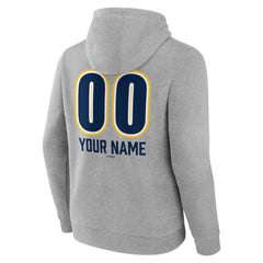 Milwaukee Brewers Personalized Name & Number Fastball Pullover Hoodie - Gray