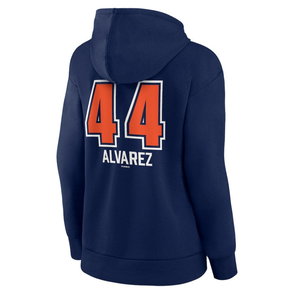 Yordan Alvarez Houston Astros Women's Fastball Player Name & Number Pullover Hoodie - Navy