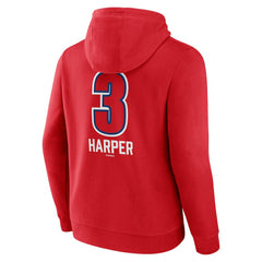 Bryce Harper Philadelphia Phillies Fastball Player Name & Number Pullover Hoodie - Red