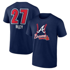 Austin Riley Atlanta Braves Fastball Player Name & Number T-Shirt - Navy