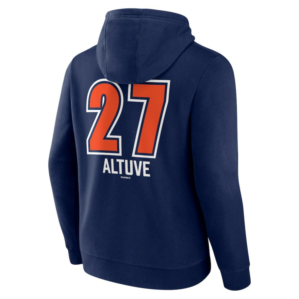 Jose Altuve Houston Astros Fastball Player Name & Number Pullover Hoodie - Navy