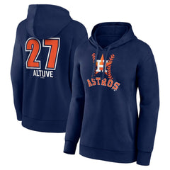 Jose Altuve Houston Astros Women's Fastball Player Name & Number Pullover Hoodie - Navy