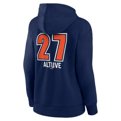 Jose Altuve Houston Astros Women's Fastball Player Name & Number Pullover Hoodie - Navy