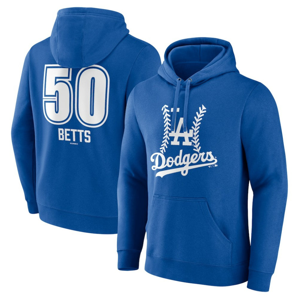 Mookie Betts Los Angeles Dodgers Fastball Player Name & Number Pullover Hoodie - Royal