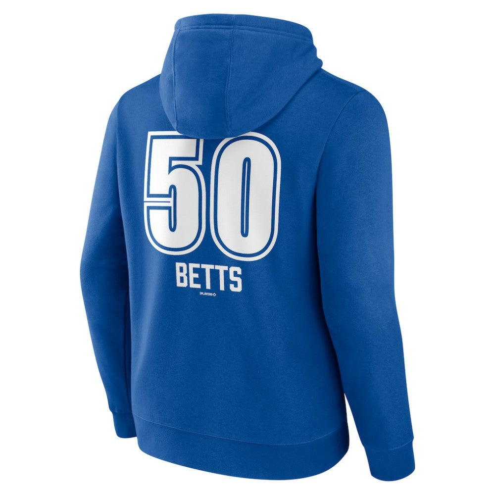 Mookie Betts Los Angeles Dodgers Fastball Player Name & Number Pullover Hoodie - Royal