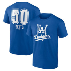 Mookie Betts Los Angeles Dodgers Fastball Player Name & Number T-Shirt - Royal