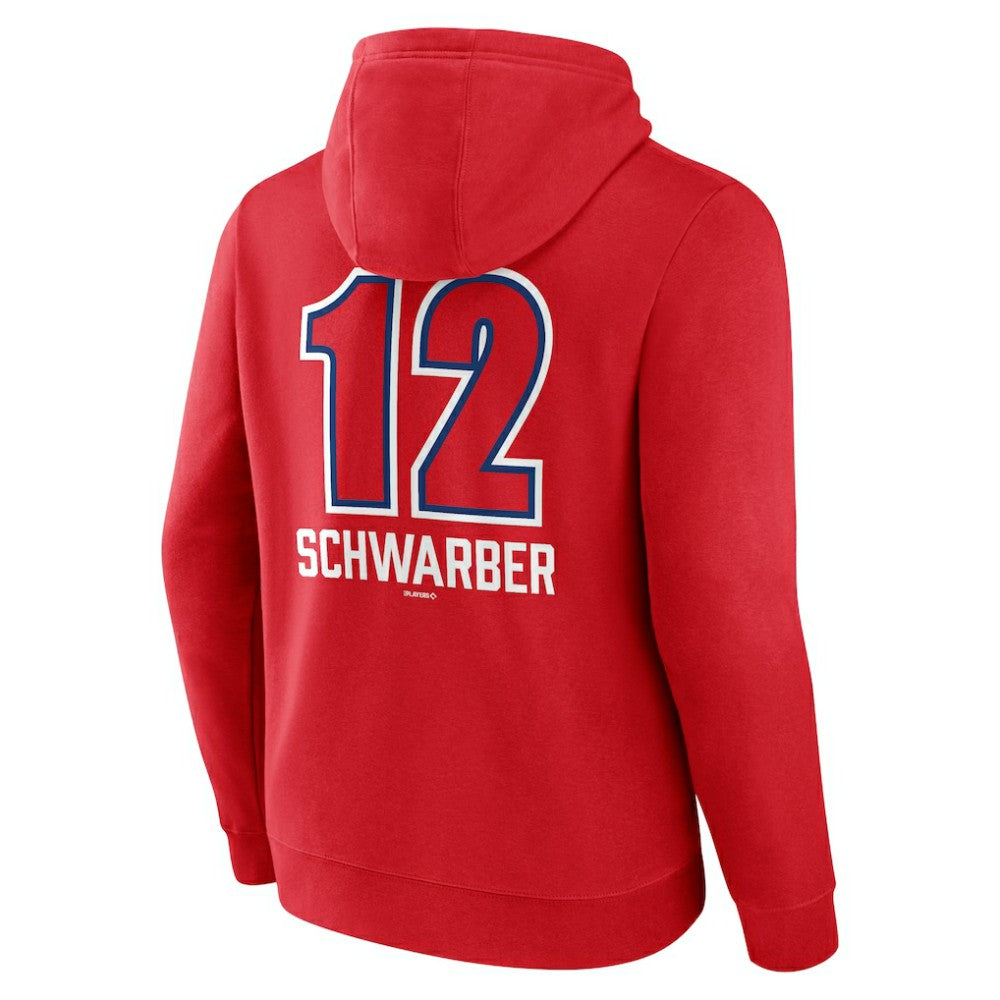 Kyle Schwarber Philadelphia Phillies Fastball Player Name & Number Pullover Hoodie - Red
