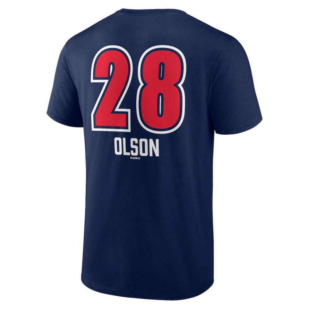Matt Olson Atlanta Braves Fastball Player Name & Number T-Shirt - Navy