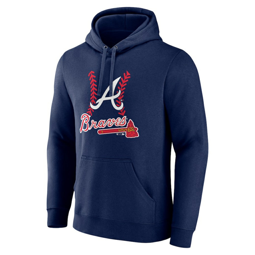 Ozzie Albies Atlanta Braves Fastball Player Name & Number Pullover Hoodie - Navy