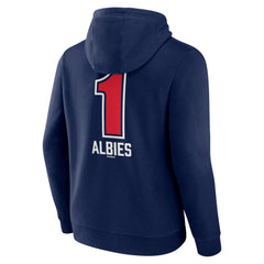 Ozzie Albies Atlanta Braves Fastball Player Name & Number Pullover Hoodie - Navy
