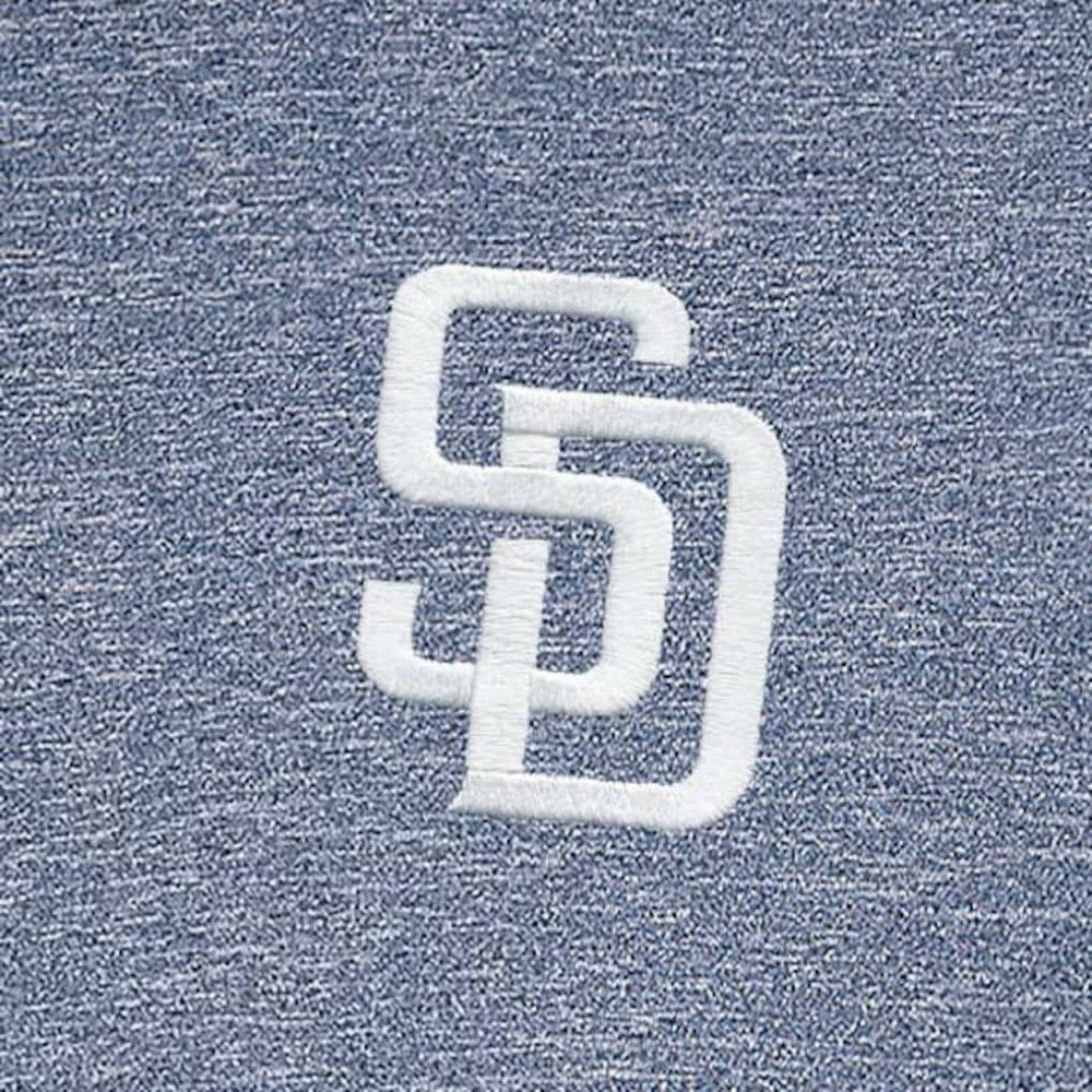 San Diego Padres Antigua Hunk Quarter-Zip Top - Heather Navy