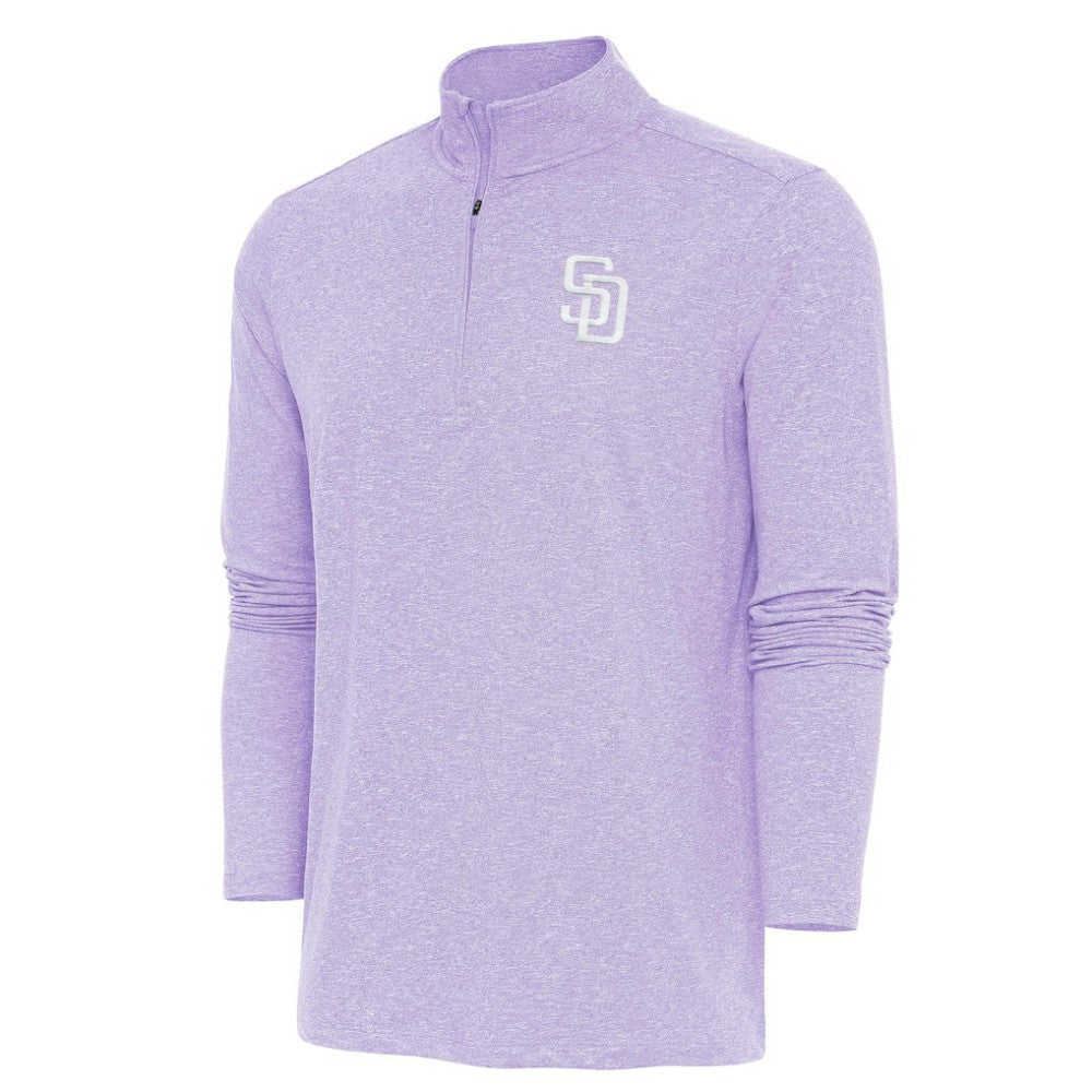 San Diego Padres Antigua Hunk Quarter-Zip Top - Lavender