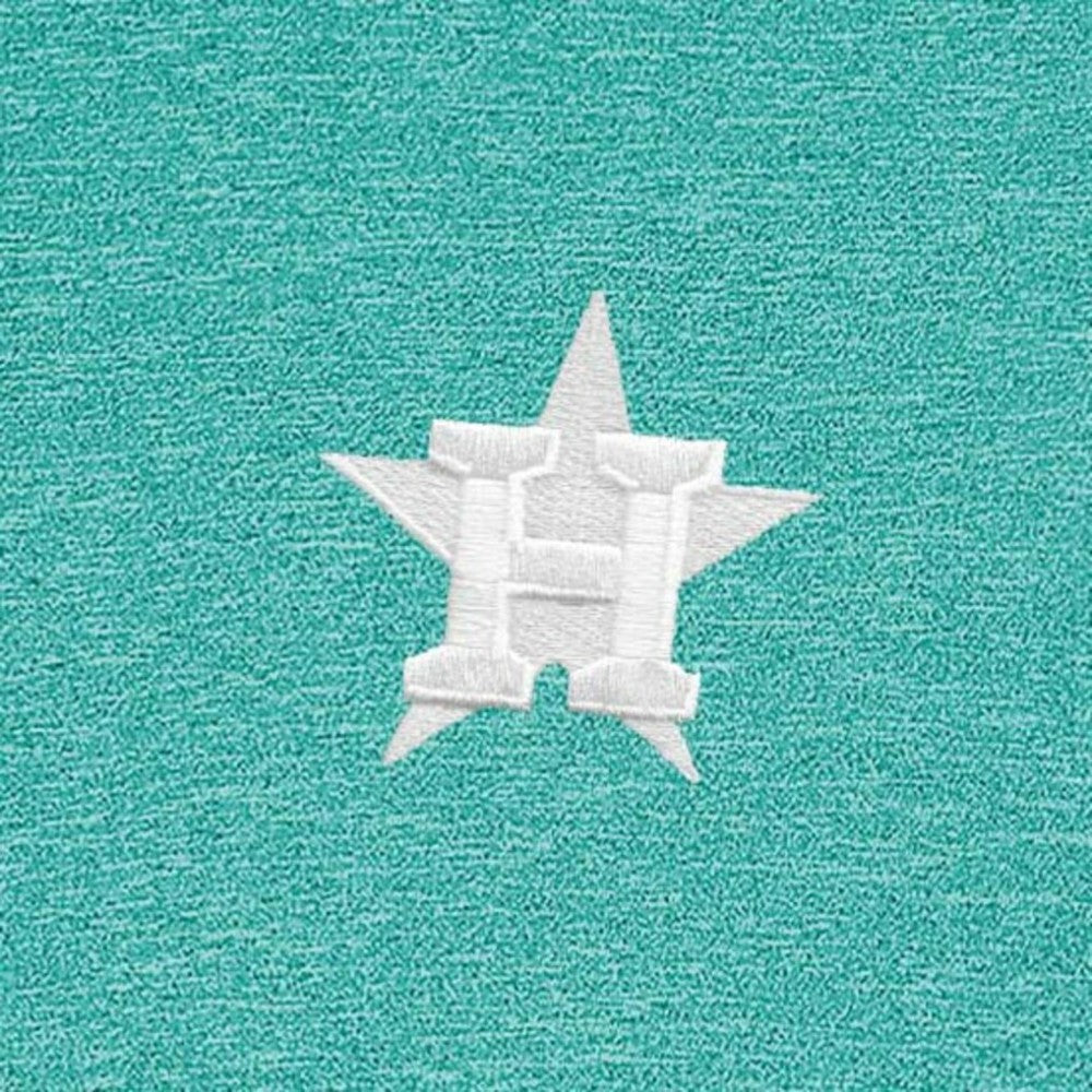 Houston Astros Antigua Hunk Quarter-Zip Top - Heather Aqua