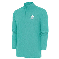 Los Angeles Dodgers Antigua Hunk Quarter-Zip Top - Heather Aqua