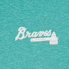 Atlanta Braves Antigua Hunk Quarter-Zip Top - Heather Aqua