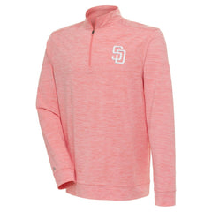 San Diego Padres Antigua Bright Quarter-Zip Pullover Top - Coral