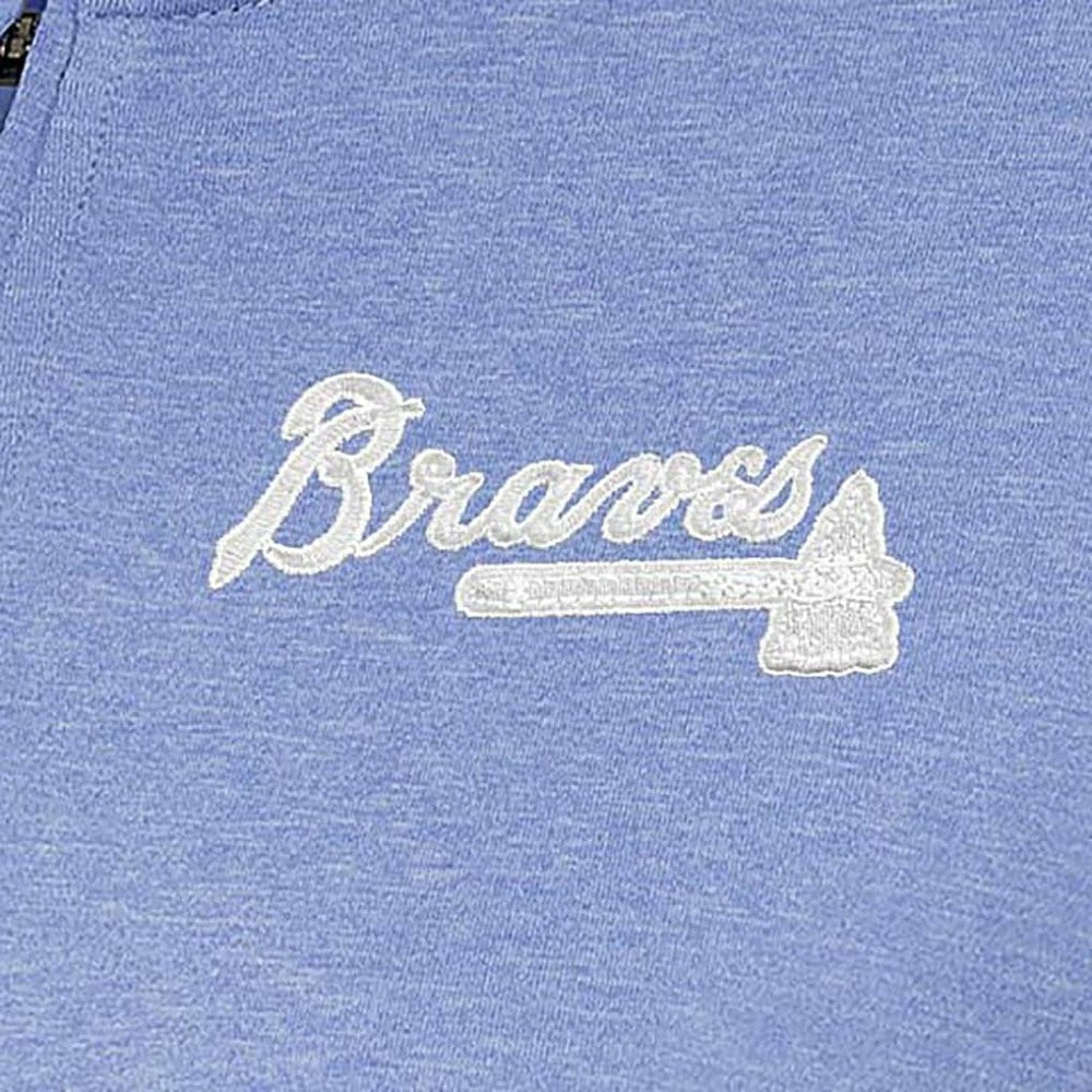 Atlanta Braves Antigua Women's Mentor Quarter-Zip Pullover Top - Lavender