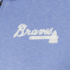 Atlanta Braves Antigua Women's Mentor Quarter-Zip Pullover Top - Lavender