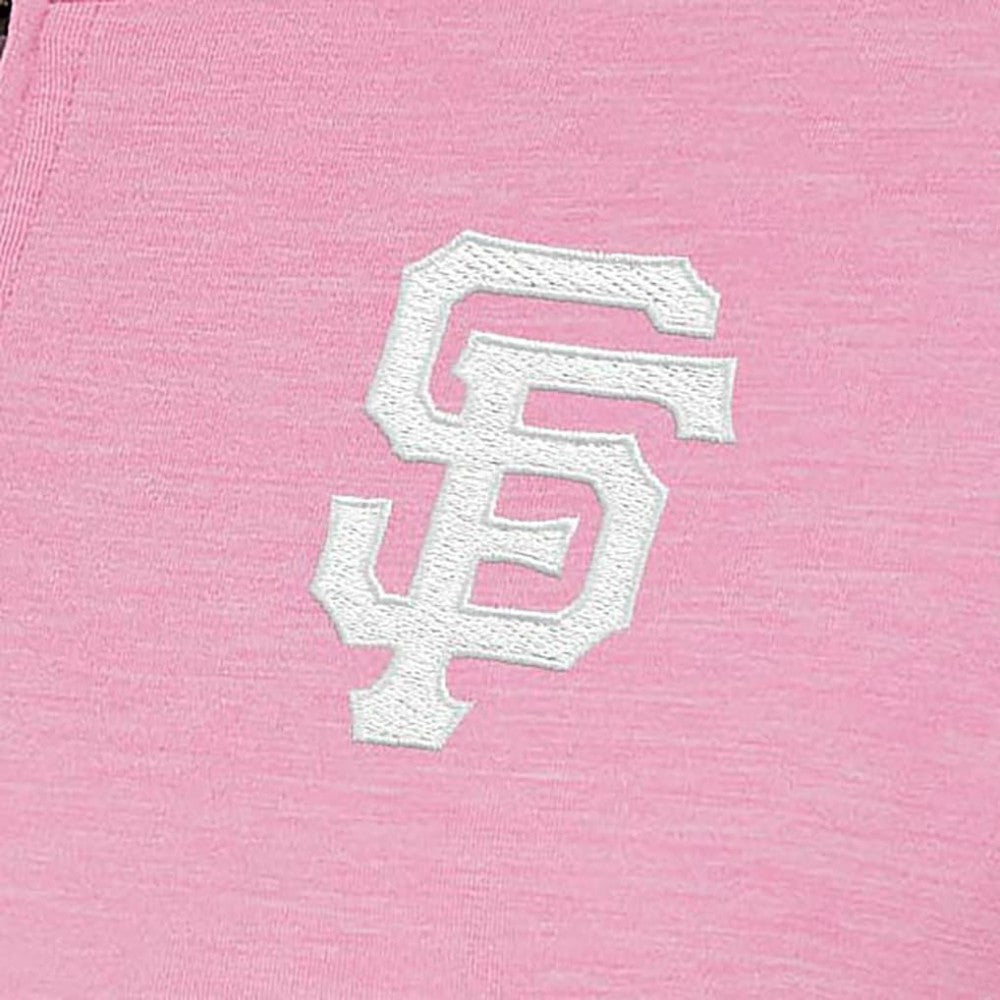 San Francisco Giants Antigua Women's Mentor Quarter-Zip Pullover Top - Pink