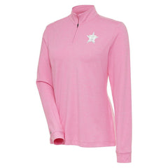 Houston Astros Antigua Women's Mentor Quarter-Zip Pullover Top - Pink