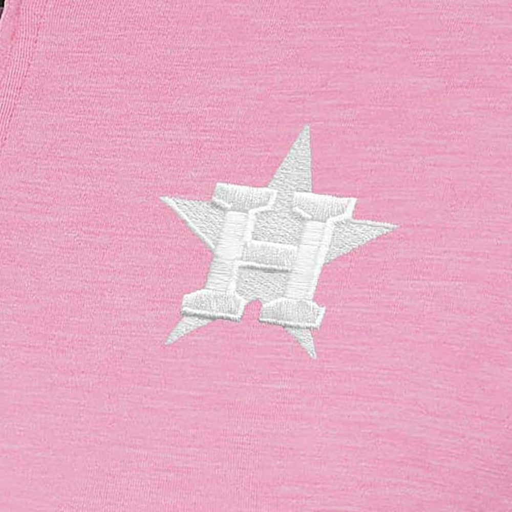 Houston Astros Antigua Women's Mentor Quarter-Zip Pullover Top - Pink