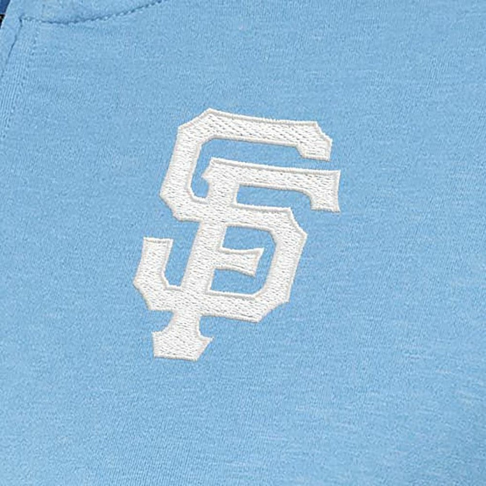 San Francisco Giants Antigua Women's Mentor Quarter-Zip Pullover Top - Light Blue