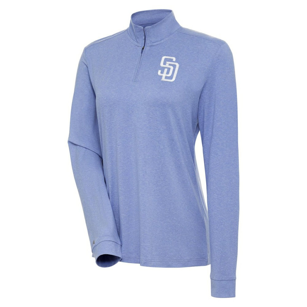 San Diego Padres Antigua Women's Mentor Quarter-Zip Pullover Top - Lavender